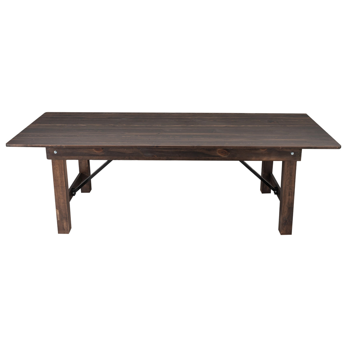 Mahogany |#| 8' x 40" Rectangular Antique Rustic Mahogany Solid Pine Folding Farm Table