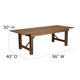 8' x 40inch Rustic Folding Farm Table Set with 10 Cross Back Chairs and Cushions