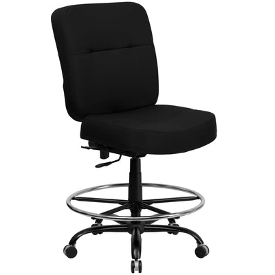 HERCULES Series Big & Tall 400 lb. Rated Ergonomic Drafting Chair with Rectangular Back