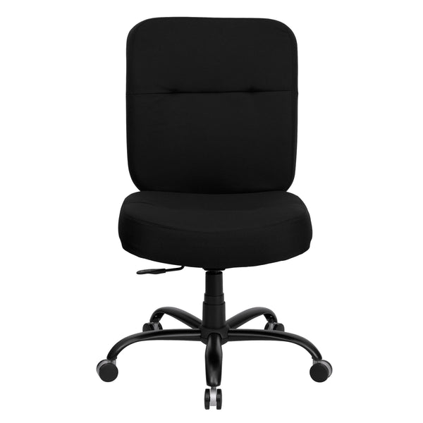 Black Fabric |#| Big & Tall 400 lb. Rated High Back Black Fabric Swivel Ergonomic Office Chair