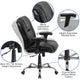 Big & Tall 400 lb. Rated Black LeatherSoft Chair w/Chrome Base & Adjustable Arms