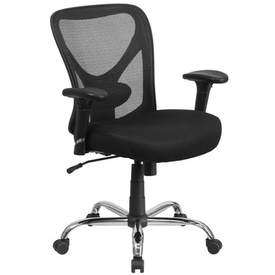 HERCULES Series Big & Tall 400 lb. Rated Mesh Swivel Ergonomic Task Office Chair with Height Adjustable Back and Arms