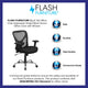 Big & Tall 400 lb. Rated Black Mesh Swivel Ergonomic Task Office Chair