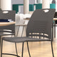 Gray |#| Commercial Grade 660 LB. Capacity Plastic Stack Chair with Steel Sled Base-Gray