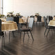 Black Vinyl/Black Frame |#| Crown Back Stacking Banquet Chair in Black Vinyl - Black Frame