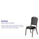 Black Vinyl/Gold Vein Frame |#| Crown Back Stacking Banquet Chair in Black Vinyl - Gold Vein Frame