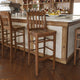 Walnut |#| School House Back Walnut Wood Restaurant Barstool with Footrest