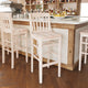 Antique White |#| School House Back Antique White Wood Restaurant Barstool with Footrest