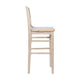 Antique White |#| School House Back Antique White Wood Restaurant Barstool with Footrest