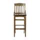 Antique Copper |#| School House Back Antique Copper Wood Restaurant Barstool with Footrest