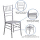 Silver |#| 1100lb. Capacity Silver Wood Stackable Chiavari Event Chair