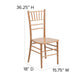 Natural |#| 1100lb. Capacity Natural Wood Stackable Chiavari Event Chair