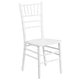 White |#| 1100lb. Capacity White Wood Stackable Chiavari Event Chair