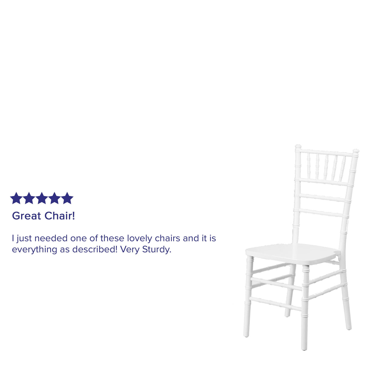 White |#| 1100lb. Capacity White Wood Stackable Chiavari Event Chair