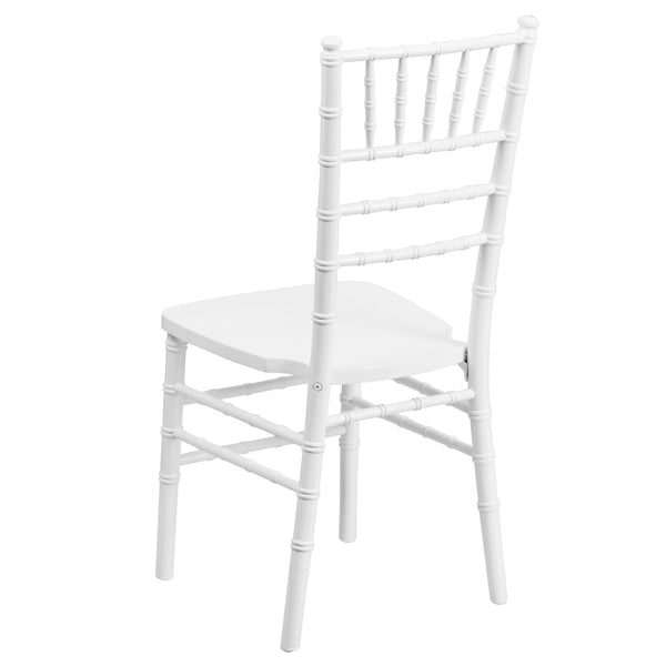 White |#| 1100lb. Capacity White Wood Stackable Chiavari Event Chair