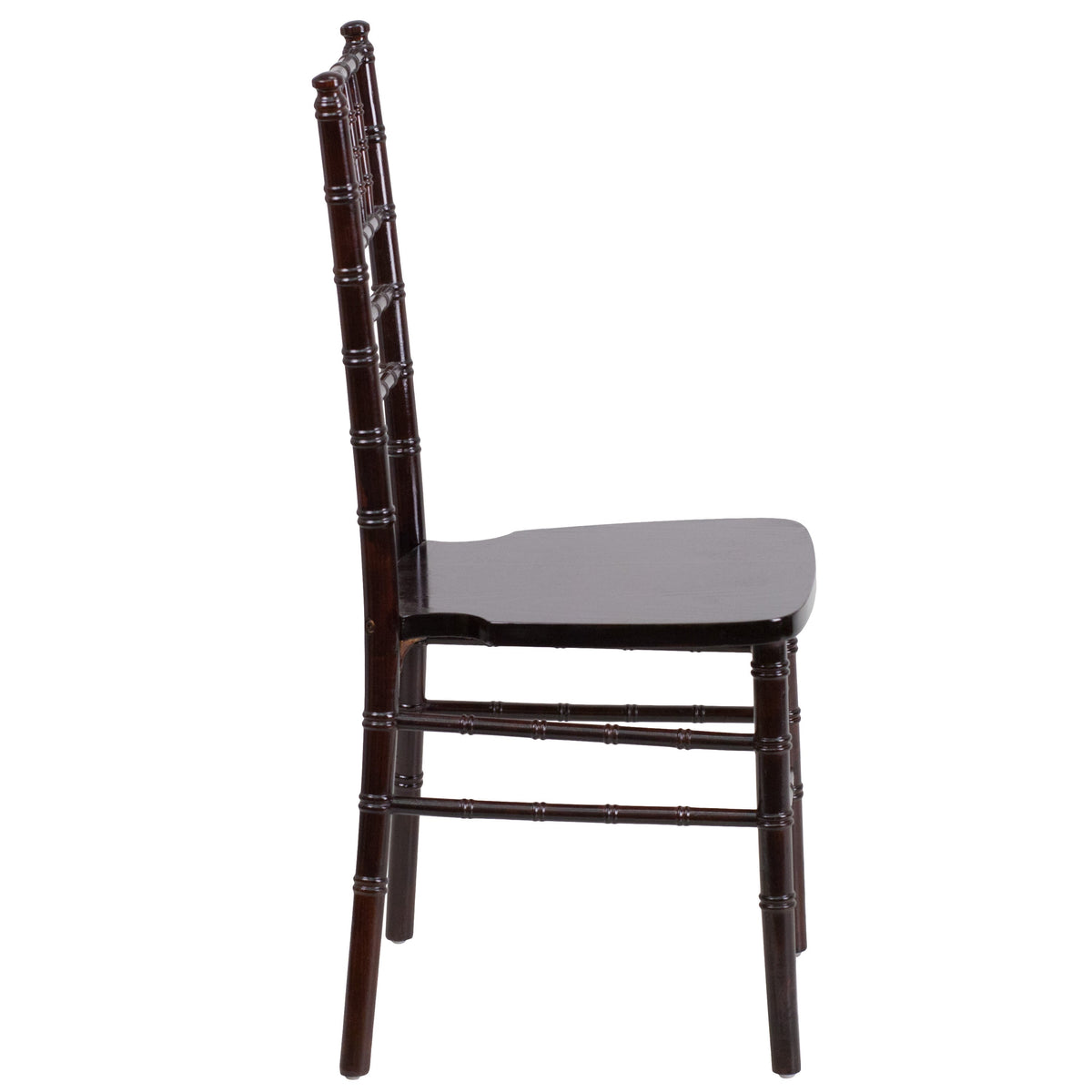 Walnut |#| 1100lb. Capacity Walnut Wood Stackable Chiavari Event Chair