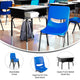 Gray Top/Navy Chair |#| Gray/Black Student Desk with Open Front Metal Book Box & Navy Flex Comfort Chair
