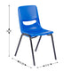 Gray Top/Navy Chair |#| Gray/Black Student Desk with Open Front Metal Book Box & Navy Flex Comfort Chair