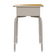 Maple Top/Black Chair |#| Maple/Silvr Student Desk with Open Front Metal Book Box & Blk Flex Comfort Chair
