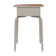 Walnut Top/Navy Chair |#| Walnut/Slvr Student Desk with Open Front Metal Book Box & Nvy Flex Comfort Chair