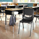 Natural Top/Black Chair |#| Natural/Blk Student Desk with Open Front Metal Book Box & Blk Flex Comfort Chair