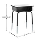 Gray Top/Black Chair |#| Gry/Black Student Desk with Open Front Metal Book Box & Black Flex Comfort Chair
