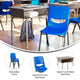 Gray Granite Top/Navy Chair |#| Gy Grnte/Sv Student Desk with Open Front Metal Book Box & Nvy Flex Comfort Chair