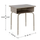 Gray Granite Top/Navy Chair |#| Gy Grnte/Sv Student Desk with Open Front Metal Book Box & Nvy Flex Comfort Chair