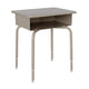 Gray Granite Top/Navy Chair |#| Gy Grnte/Sv Student Desk with Open Front Metal Book Box & Nvy Flex Comfort Chair