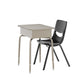 Gray Granite Top/Black Chair |#| Gr Grnte/Svr Student Desk with Open Front Metal Book Box & Bk Flex Comfort Chair