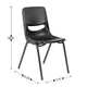Gray Granite Top/Black Chair |#| Gr Grnte/Svr Student Desk with Open Front Metal Book Box & Bk Flex Comfort Chair