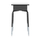 Gray Top/Black Chair |#| Gry/Black Student Desk with Open Front Metal Book Box & Black Flex Comfort Chair