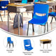Maple Top/Navy Chair |#| Maple/Slvr Student Desk with Open Front Metal Book Box & Navy Flex Comfort Chair