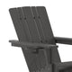 Gray |#| Commercial Grade All-Weather Adirondack Chair with Swiveling Cupholder - Gray