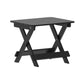 Black |#| Commercial Grade All-Weather Portable Folding Adirondack Side Table - Black