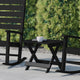 Black |#| Commercial Grade All-Weather Portable Folding Adirondack Side Table - Black