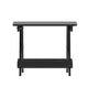 Black |#| Commercial Grade All-Weather Portable Folding Adirondack Side Table - Black