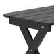 Black |#| Commercial Grade All-Weather Portable Folding Adirondack Side Table - Black