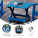 Blue |#| Commercial Grade All-Weather Portable Folding Adirondack Side Table - Blue