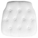 White |#| Hard White Tufted Vinyl Chiavari Chair Cushion - Event Accessories