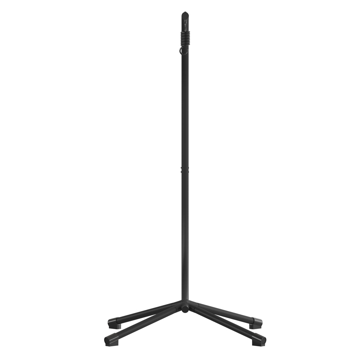 Commercial All-Weather Black Steel Hanging Chair C Stand with Included Hardware