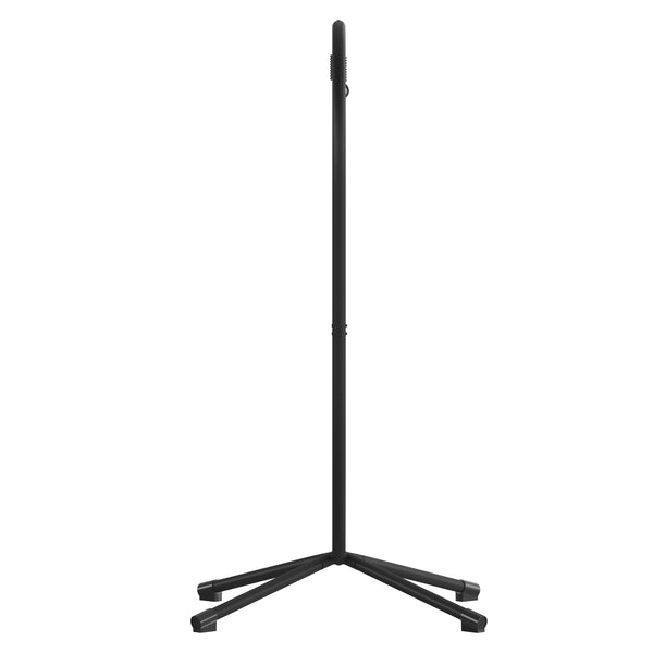 Commercial All-Weather Black Steel Hanging Chair C Stand with Included Hardware