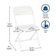 White |#| Spacious & Contoured Commercial Wide & Tall White Plastic Folding Chairs-4 Pack