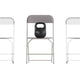 Gray |#| Spacious & Contoured Commercial Wide & Tall Gray Plastic Folding Chair