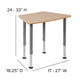 Hex Natural Collaborative Adjustable Student Desk - Home and Classroom