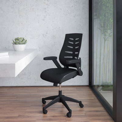 High Back Designer Mesh Executive Swivel Ergonomic Office Chair with Height Adjustable Flip-Up Arms