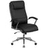 High Back Designer Smooth Upholstered Executive Swivel Office Chair with Chrome Base and Arms