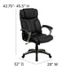 High Back Folding Black LeatherSoft Executive Swivel Office Chair with Arms