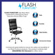 Black |#| High Back Black LeatherSoft Contemporary Panel Executive Swivel Office Chair