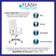 White |#| High Back White LeatherSoft Contemporary Panel Executive Swivel Office Chair